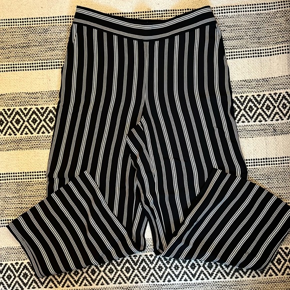 LOFT Pants - LOFT Striped Wide-Leg Pants